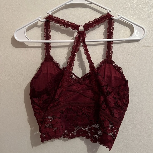 Lady K Lace Bralette in Burgundy size L/XL - Picture 2 of 6